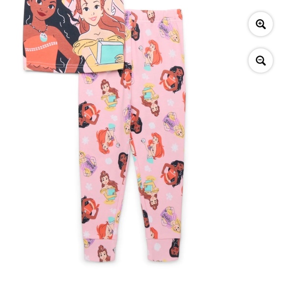 Princess Toddler Girls Two Piece Sleep Set Size 5T - Picture 4 of 5